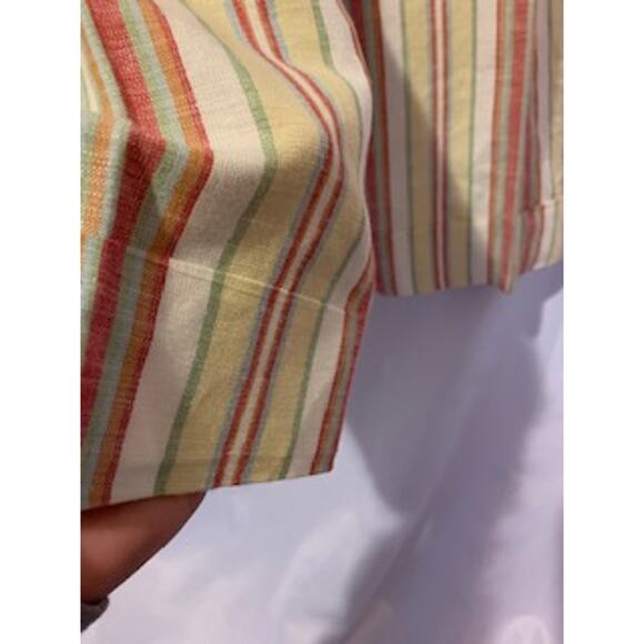 Larry Levine Sport Cream/Stripe Linen/Rayon Lined Womens 12 - Picture 2 of 7